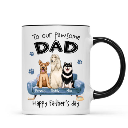 To Pawsome Dog Dad Happy Father's Day Personalized Mug