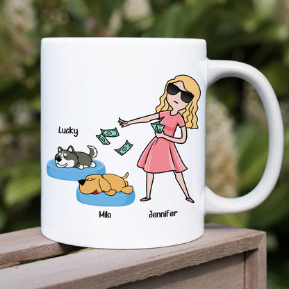 I Work Hard, Gift For Pet Lover, Personalized Mug, Dog And Cat Mug