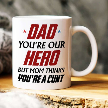 Dad You're Our Hero Personalized Mug 04DNHN240523TM