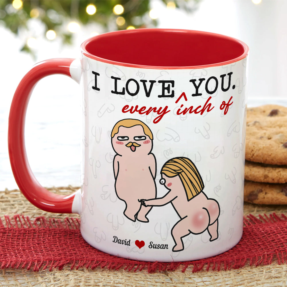 I Love Every Inch Of You, Gift For Couple, Personalized Tumbler, Funny Couple Tumbler, Anniversary Gift