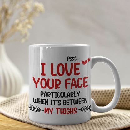 Romantic Couple, I Love Your Face, Personalized Coffee Mug, Gifts For Couple