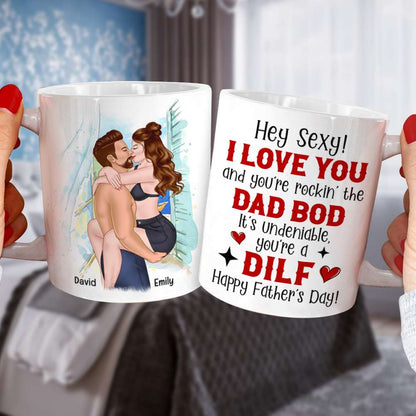 You're A Dilf, Father's Day Gift For Husband, Personalized Coffee Mug