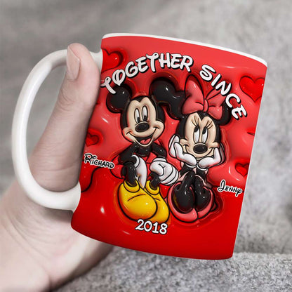 Together Since, Couple Gift, Personalized Mug, Mouse Couple Coffee Mug, Christmas Gift 01NAHN031123