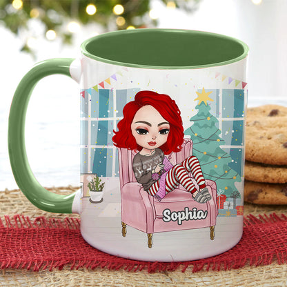 Please Don't Ask me What I'll Be Making With This Yarn Personalized Knitting Crochet Mug, Christmas Tree Decor