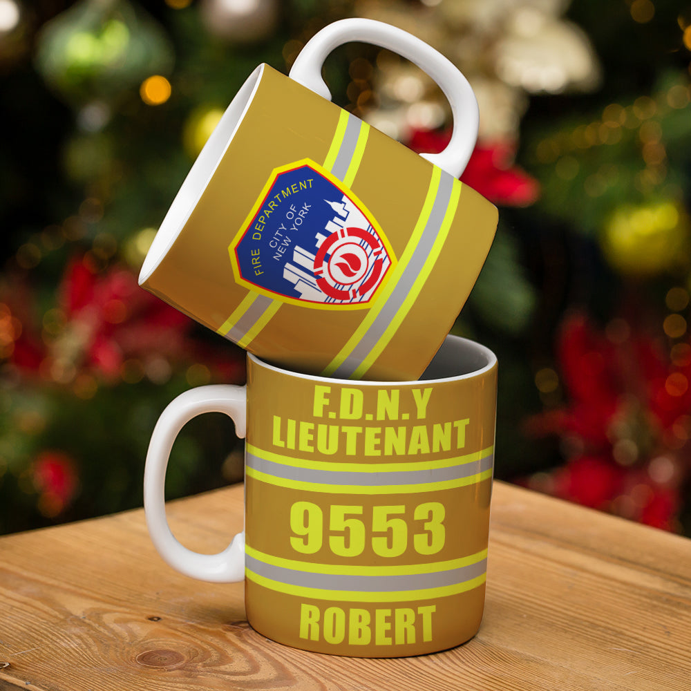 Custom Fire Department Logo Mug - Personalized Firefighter Mug