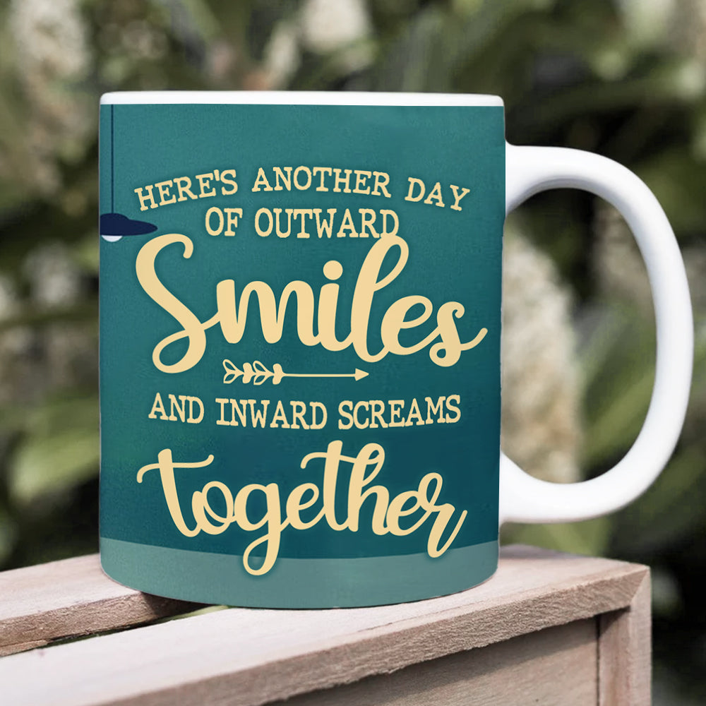 Work Besties, Gift For Coworkers, Personalized Mug, Funny Coworker Friends Mug