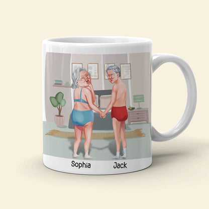 I Will Wipe Your Bum When We're Old Personalized Coffee Mug, Couple Gift