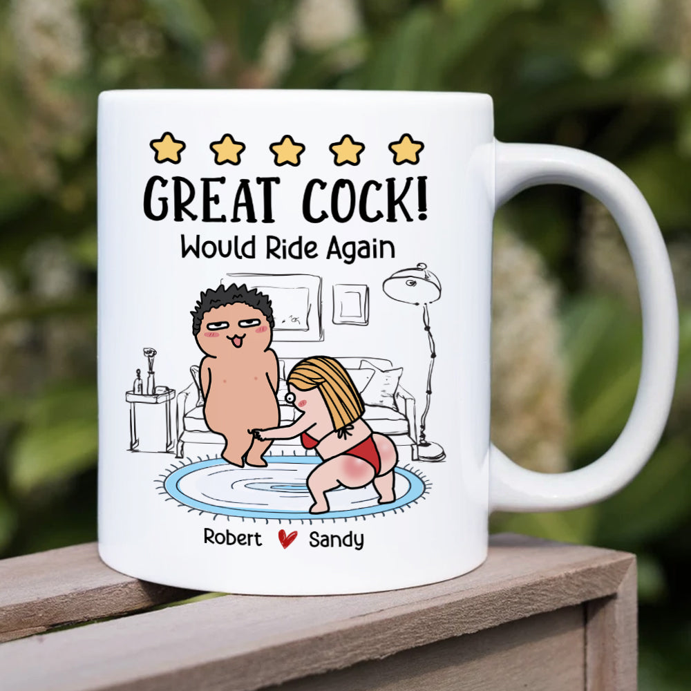 Great Cock! Would Ride Again Personalized Coffee Mug, Gift For Couple