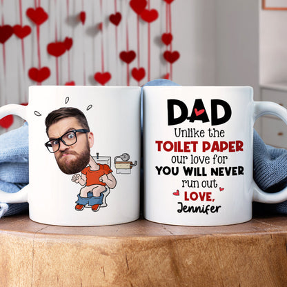 Custom Photo Gifts For Dad Coffee Mug Dad Unlike The Toilet Paper