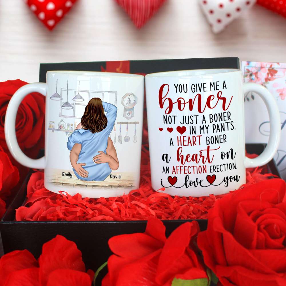 You Give Me A Boner, Couple Make Love White Mug