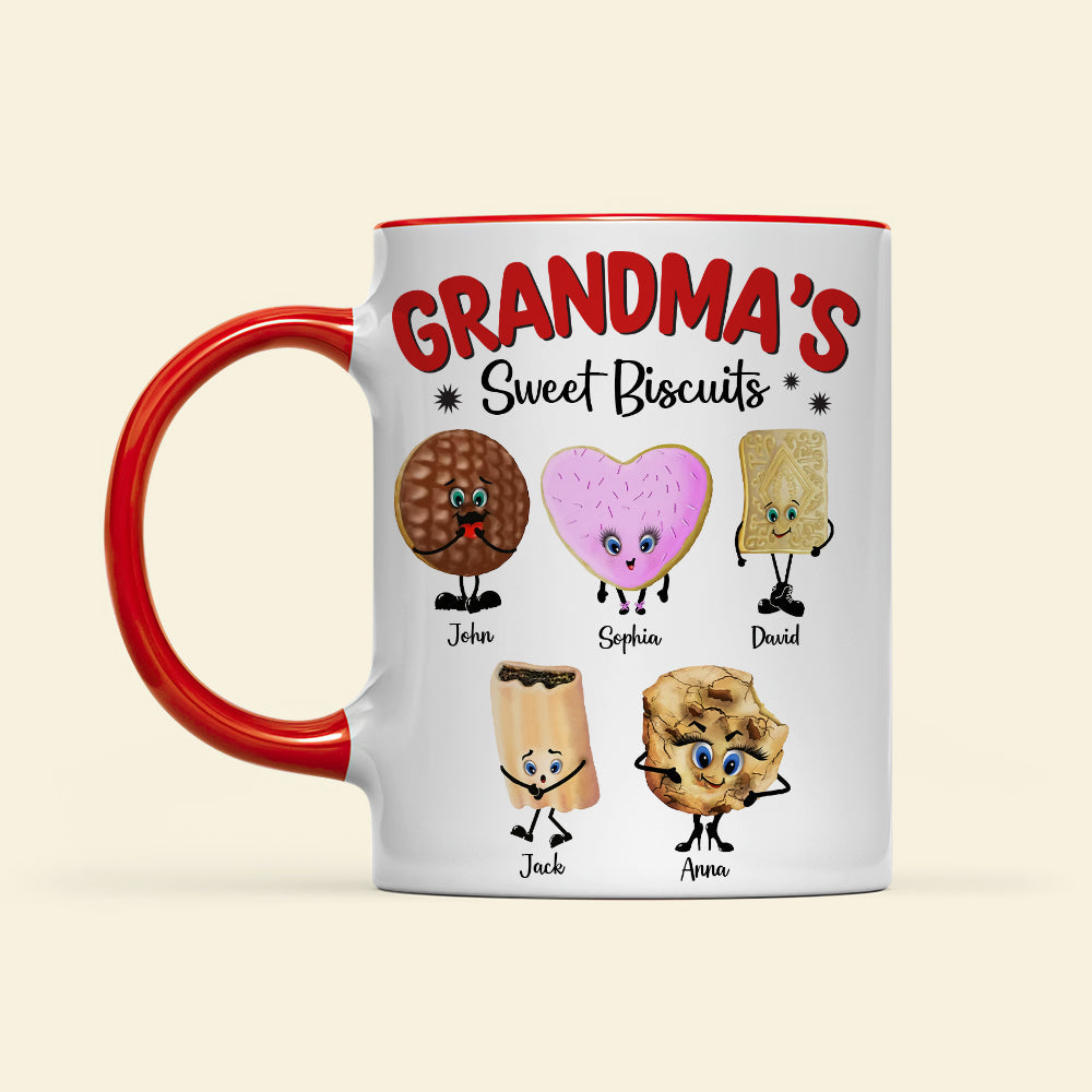 Personalized Christmas Gifts For Grandma Coffee Mug 01hutn051024 Grandma's Sweet Biscuits