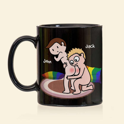 I Adore You And Love Every Part Of You, Personalized Mug, Gift For Couple, LGBT+ Couple