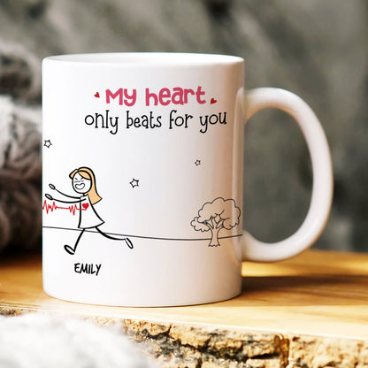 My Love Will Always Be You, Gift For Couple, Personalized Mug, Stick Couple Coffee Mug. Couple Gift
