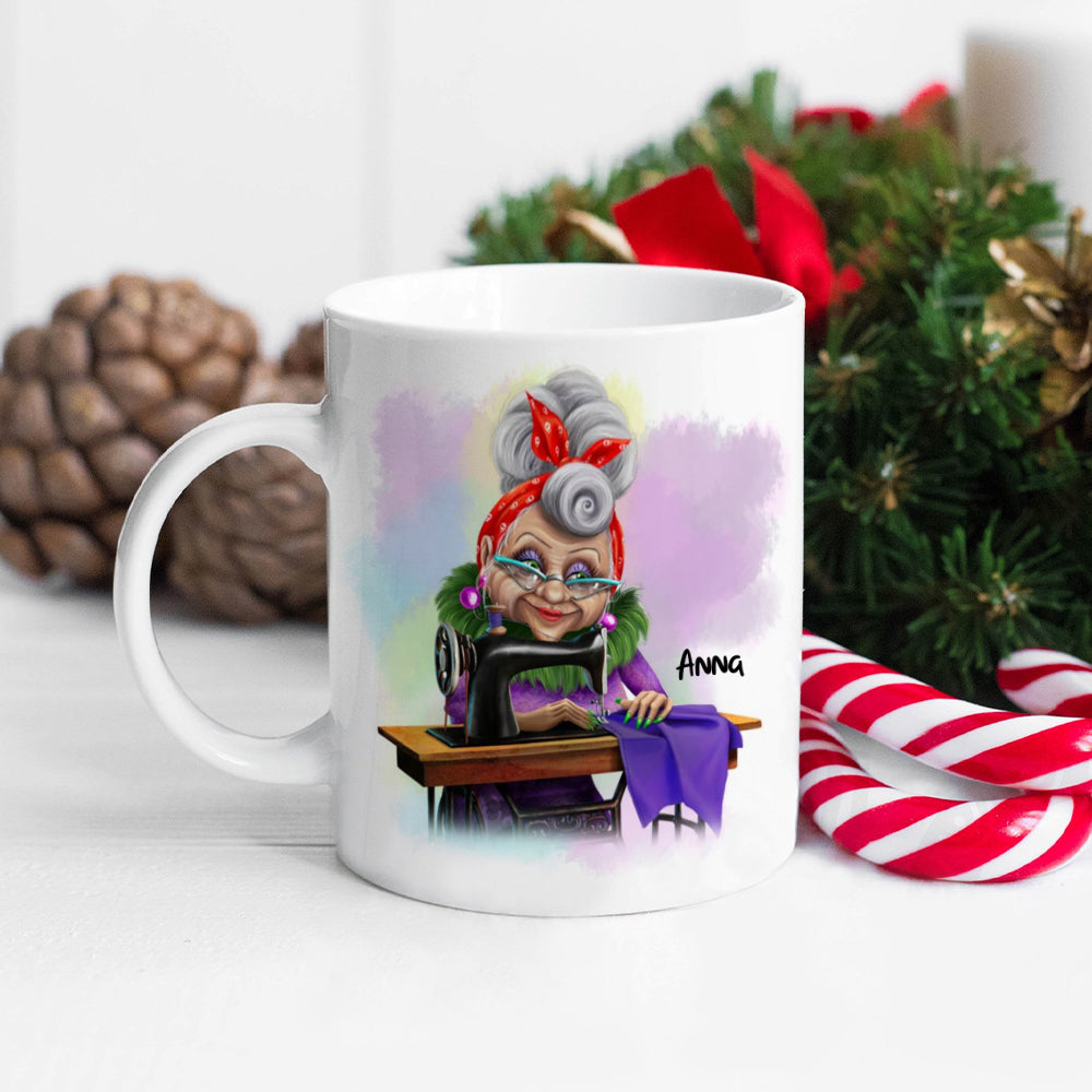 The Only Thing I Love More Than Sewing Is Being A Grandma Personalized Sewing Grandma Mug