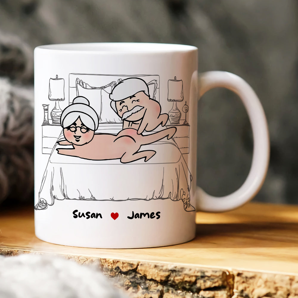 Nothing Butt Love For You Baby, Horny Sadistic Old Couple White Mug
