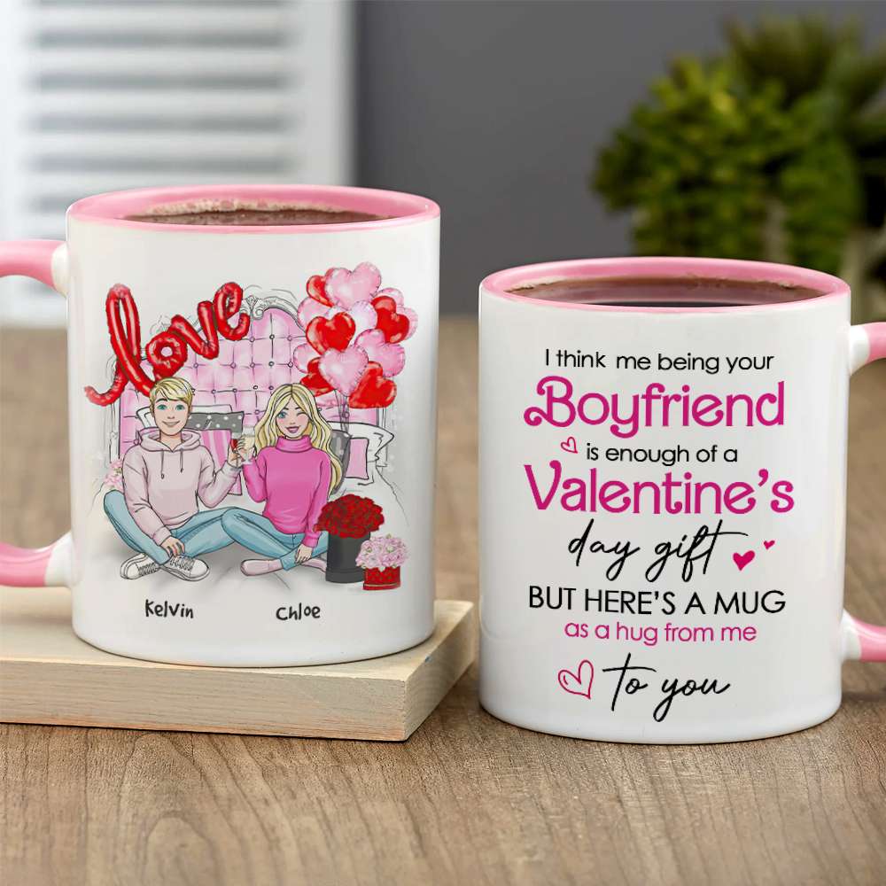 Romantic Couple, A Hug From Me To You, Personalized Mug, Couple Gifts, Gifts For Him, Gifts For Her, Valentine's Day Gifts, 01nahn011223hh