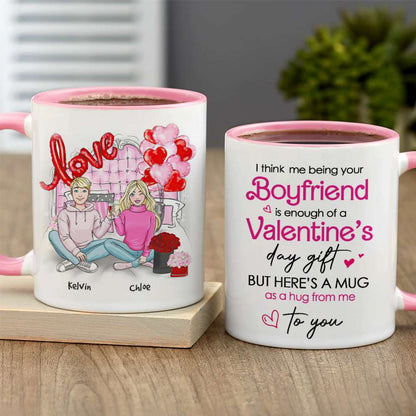 Romantic Couple, A Hug From Me To You, Personalized Mug, Couple Gifts, Gifts For Him, Gifts For Her, Valentine's Day Gifts, 01nahn011223hh