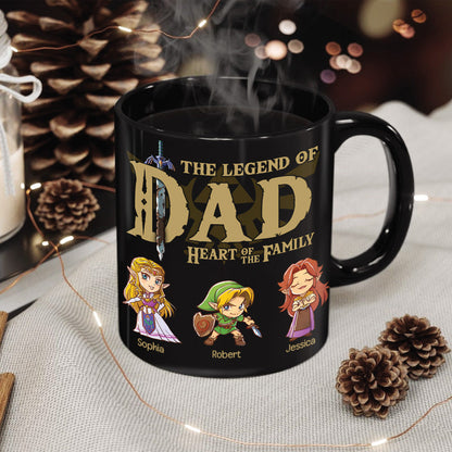 Heart Of The Family 03NAQN060623 Personalized Family Coffee Black Mug