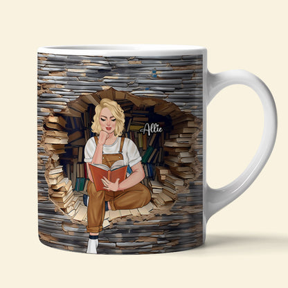 Personalized Gifts For Book Lovers Coffee Mug Reading Girl