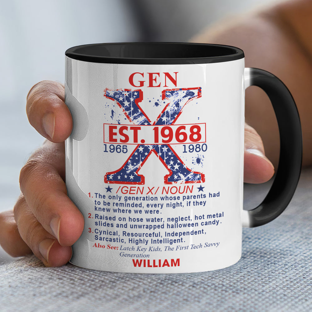 Personalized Gifts For Gen X Accent Mug Black 02XQQN301124