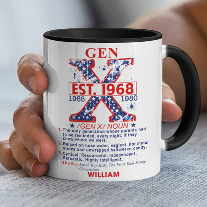 Personalized Gifts For Gen X Accent Mug Black 02XQQN301124