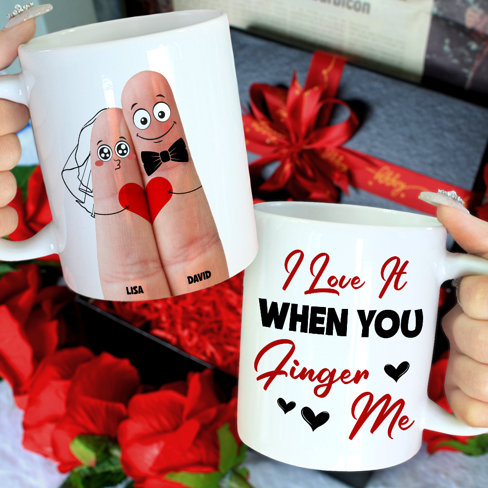 I Promise To Always Finger You Personalized Mug, Couple Gift
