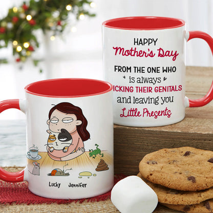 From The One Who Is Always Licking Their Genitals, Personalized Mug, Gift For Cat Lovers