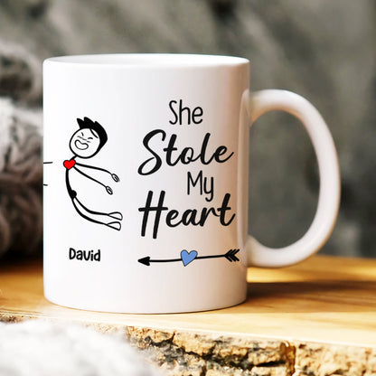 Gift For Couple, Personalized Mug, Stick Couple Coffee Mug, Couple Gift