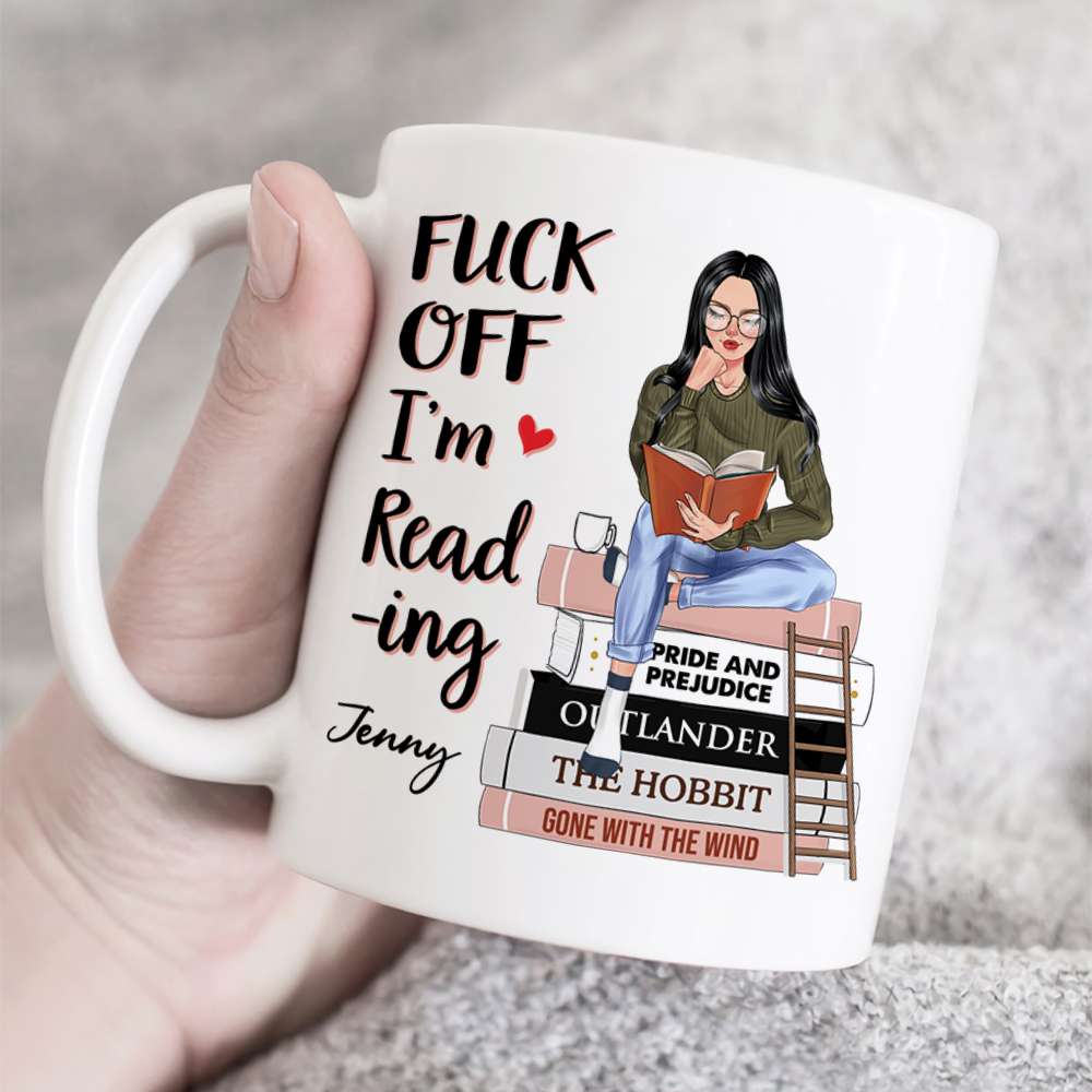 I'm Reading Book, Book Girl White Mug Gift