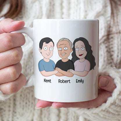 Proud Father And Dumb Kid- Personalized Coffee Mug- Gift For Dad- Dad Cartoon Mug-DR-WHM-06dnqn180423