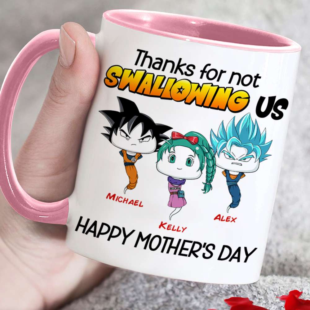 Personalized Gifts For Mom Coffee Mug Thanks For Not Swallowing Us 06NAHN180324HA