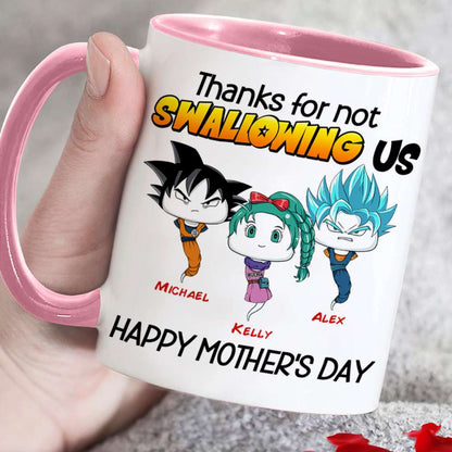 Personalized Gifts For Mom Coffee Mug Thanks For Not Swallowing Us 06NAHN180324HA