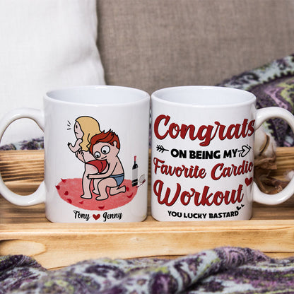Congrats On Being My Favorite Cardio Workout Personalized Mug, Gift For Couple