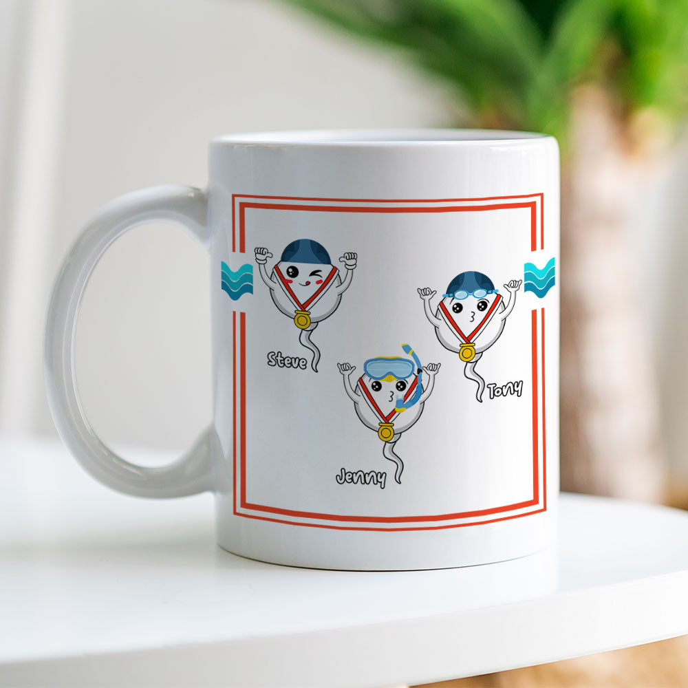 We Used To Swim In Your Balls Personalized Coffee Mug Gift For Dad