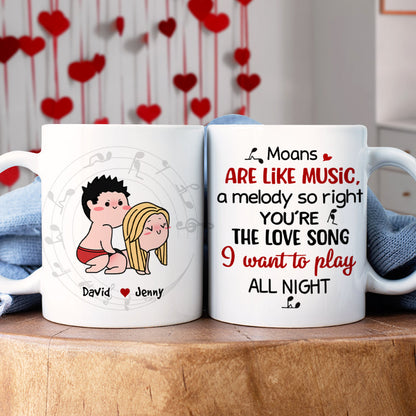 Personalized Gifts For Couple Coffee Mug Moans Are Like Music