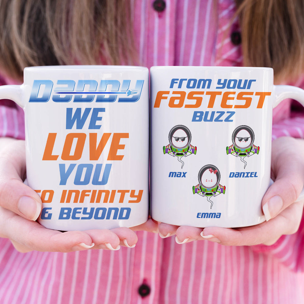 Daddy We Love You - Personalized White Mug