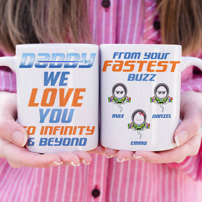 Daddy We Love You - Personalized White Mug