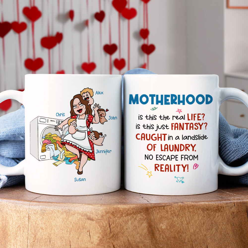 Personalized Gifts For Mom Coffee Mug Motherhood Real Life 04kahn120324hh