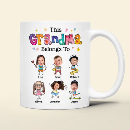 Custom Photo Gifts For Mom Grandma Personalized Coffee Mug This Grandma Belongs To