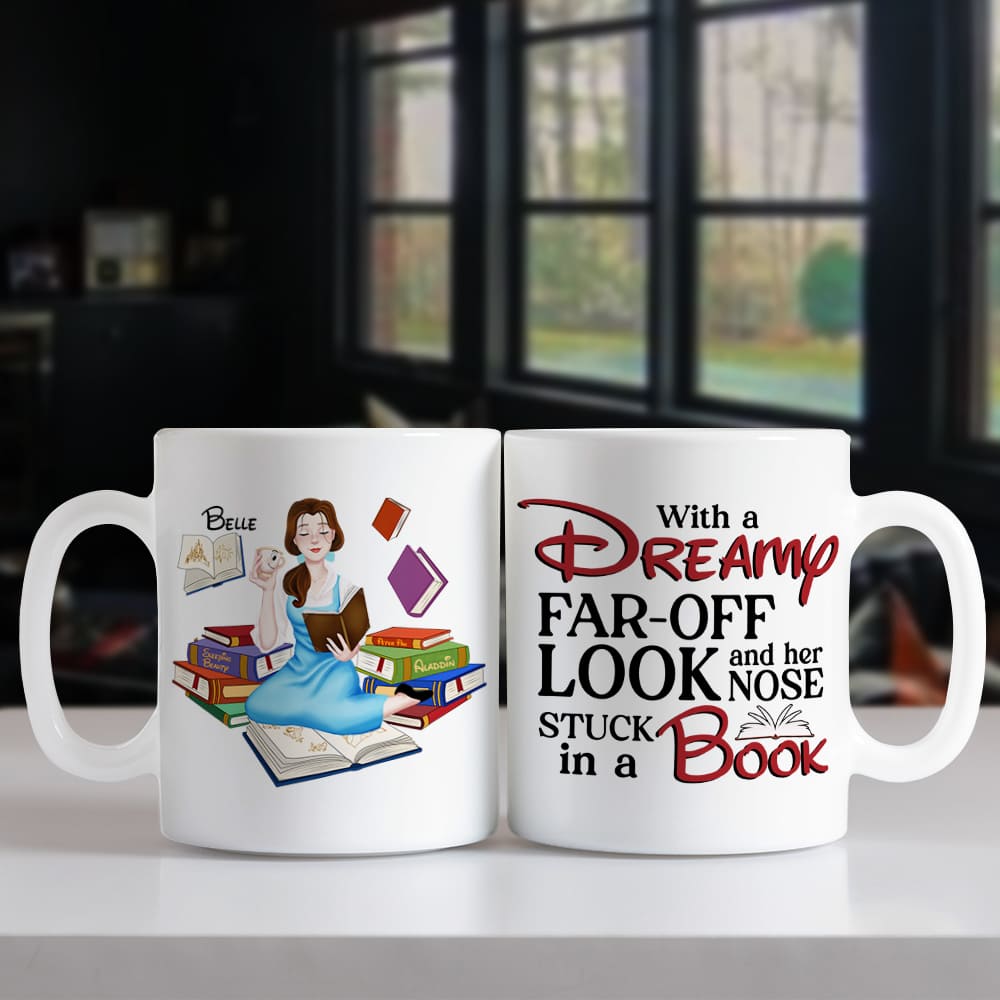 Her Nose Stuck In a Book, Personalized Coffee Mug, Gift For Book Lover, 06HUPO301123PA, 221223