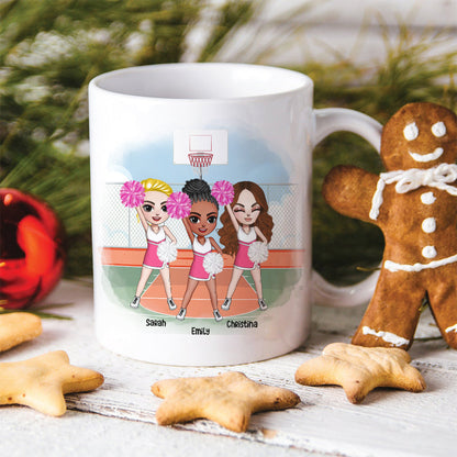 Cheerleaders Are Angels - The Only Humans Who Can Fly, Personalized Coffee Mug, Cheerleaders Friend Gift