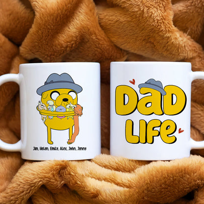 Dad Life, Gift For Dad, Personalized Mug, Dad And Kid Mug, Father's Day Gift 05DNHN050523