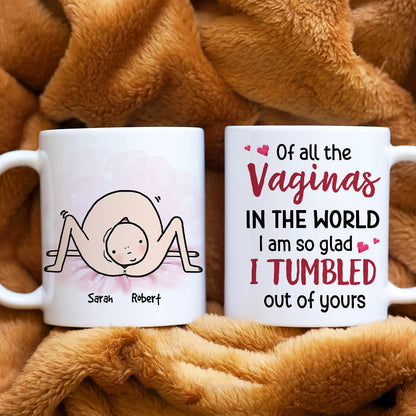 Of All The Vaginas, Gift For Mom, Personalized Mug, Mother and Child Mug, Mother's Day Gift