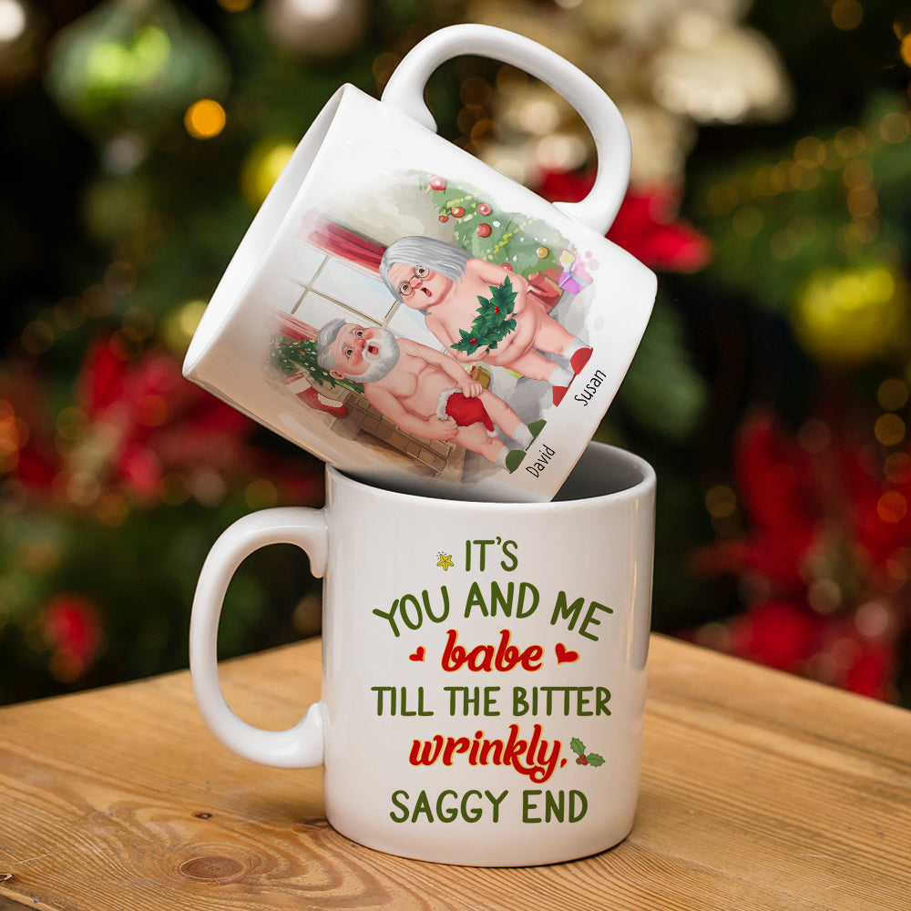 It's You And Me Babe, Couple Gift, Personalized Mug, Funny Old Couple Mug, Christmas Gift
