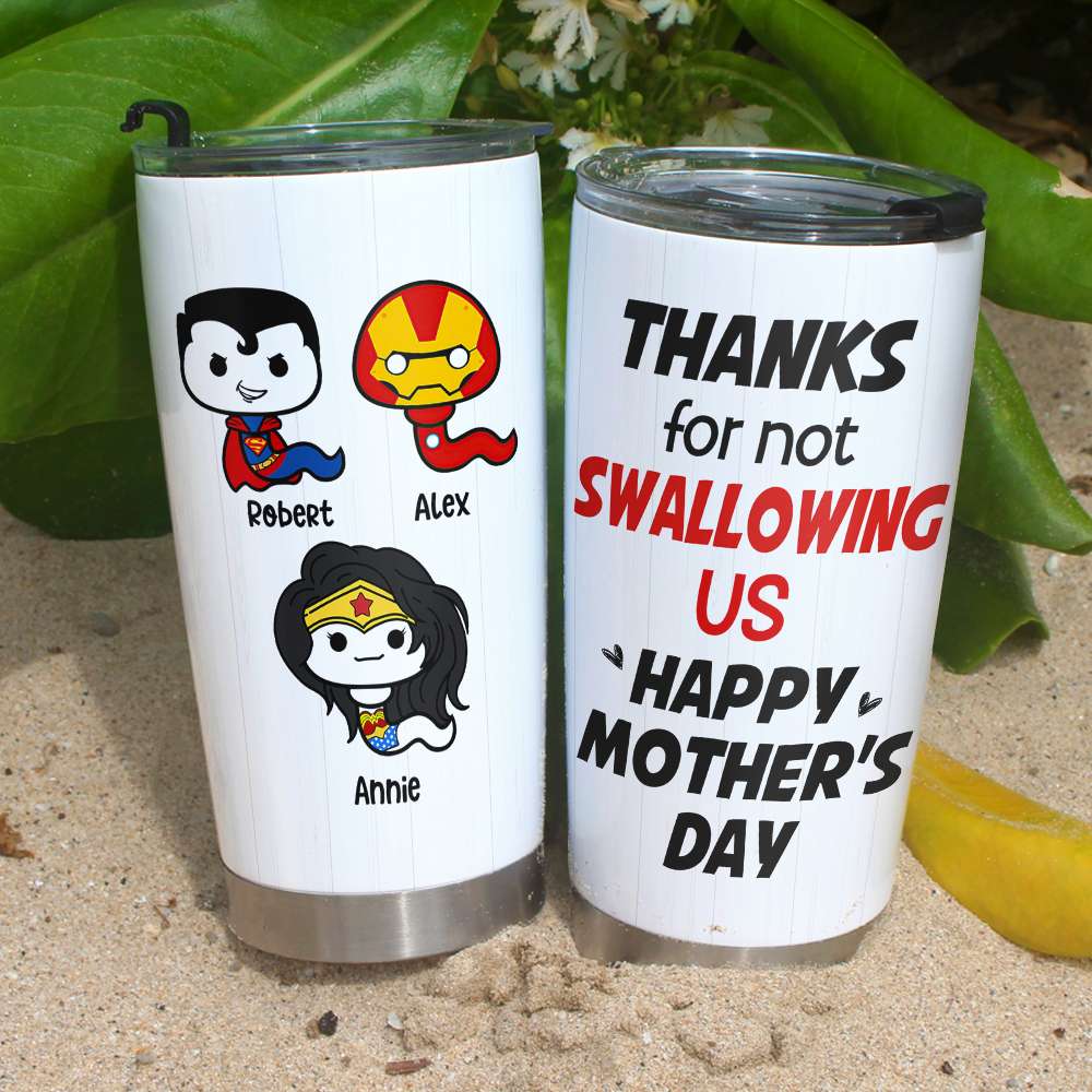 Thank Mom For Not Swallowing Us - Personalized Coffee Mug - Mother's Gift 04nahn100223