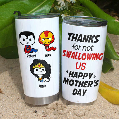 Thank Mom For Not Swallowing Us - Personalized Coffee Mug - Mother's Gift 04nahn100223