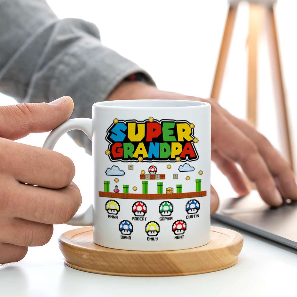 Super Family Personalized White Mug, Family Gift