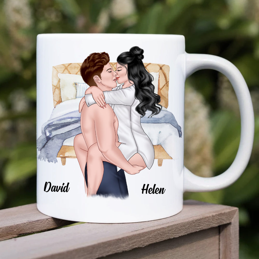 You Bring Out The Slut In Me, Personalized Coffee Mug, Naughty Couples Mug - Funny Gift For Couple