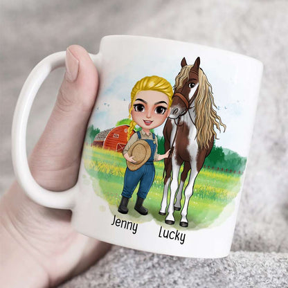 I Rode Well Actually I Fed And Brushed The Horses Mucked Stalls Swept The Aisle, You And Horses White Mug