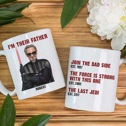 Dad Coffee Mug With Personalized Kids' Birth Coffee Mug 01qhqn120423tm